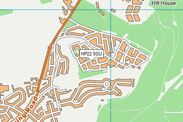 HP22 5GU map - OS VectorMap District (Ordnance Survey)