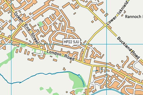 HP22 5JU map - OS VectorMap District (Ordnance Survey)