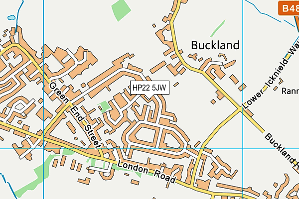 HP22 5JW map - OS VectorMap District (Ordnance Survey)