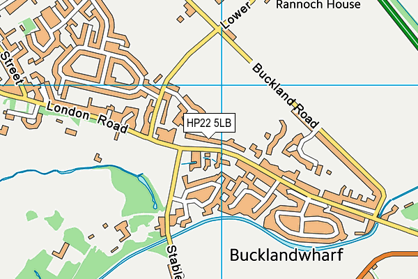 HP22 5LB map - OS VectorMap District (Ordnance Survey)