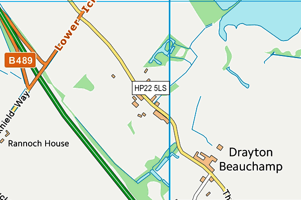 HP22 5LS map - OS VectorMap District (Ordnance Survey)