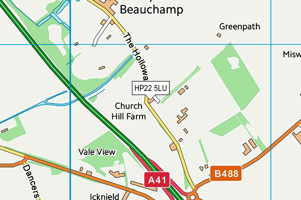 HP22 5LU map - OS VectorMap District (Ordnance Survey)