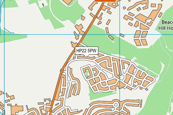 HP22 5PW map - OS VectorMap District (Ordnance Survey)