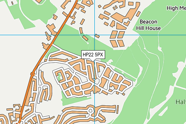 HP22 5PX map - OS VectorMap District (Ordnance Survey)