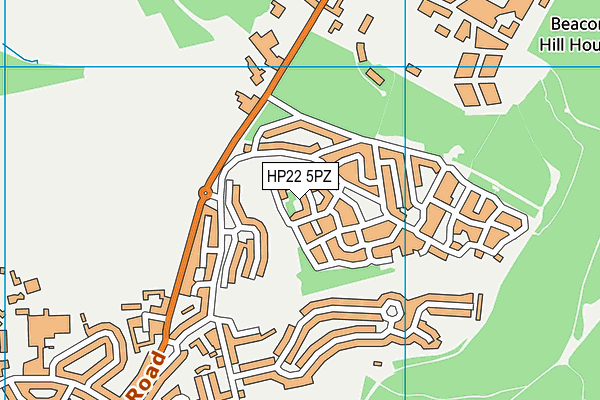 HP22 5PZ map - OS VectorMap District (Ordnance Survey)