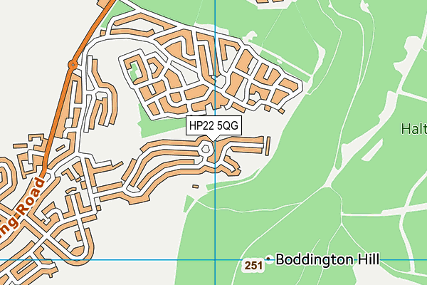 HP22 5QG map - OS VectorMap District (Ordnance Survey)