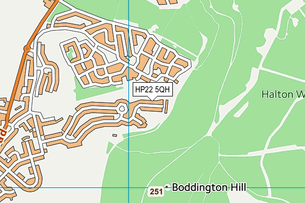 HP22 5QH map - OS VectorMap District (Ordnance Survey)