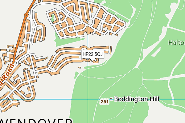 HP22 5QJ map - OS VectorMap District (Ordnance Survey)