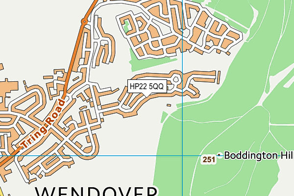 HP22 5QQ map - OS VectorMap District (Ordnance Survey)
