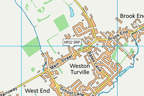 HP22 5RP map - OS VectorMap District (Ordnance Survey)