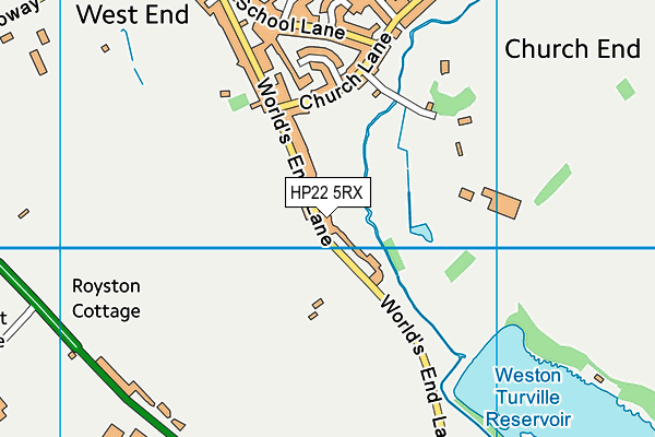 HP22 5RX map - OS VectorMap District (Ordnance Survey)