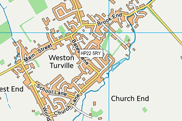 HP22 5RY map - OS VectorMap District (Ordnance Survey)