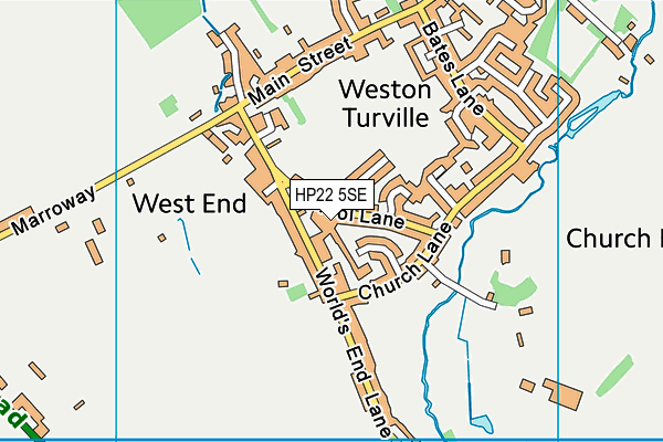 HP22 5SE map - OS VectorMap District (Ordnance Survey)