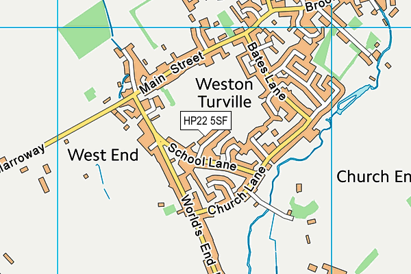 HP22 5SF map - OS VectorMap District (Ordnance Survey)