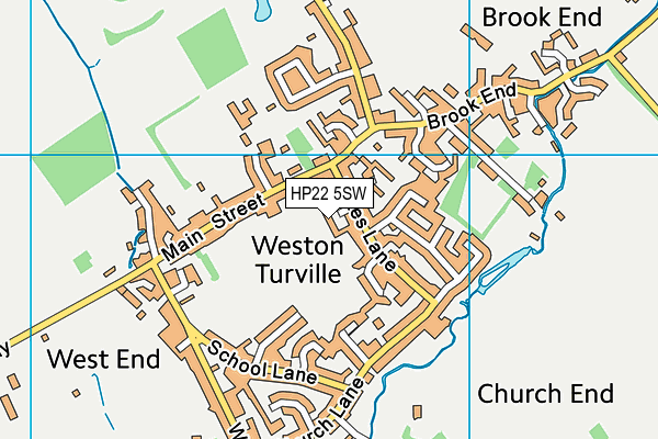 HP22 5SW map - OS VectorMap District (Ordnance Survey)