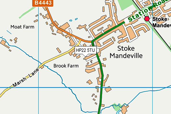 HP22 5TU map - OS VectorMap District (Ordnance Survey)