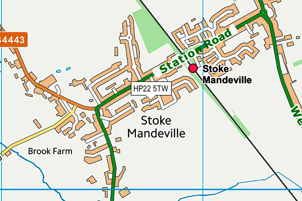 HP22 5TW map - OS VectorMap District (Ordnance Survey)