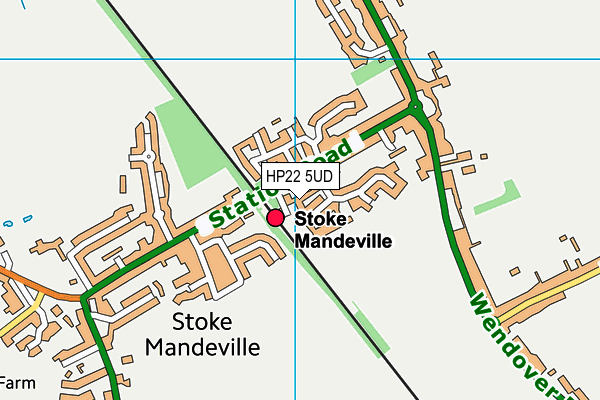 HP22 5UD map - OS VectorMap District (Ordnance Survey)