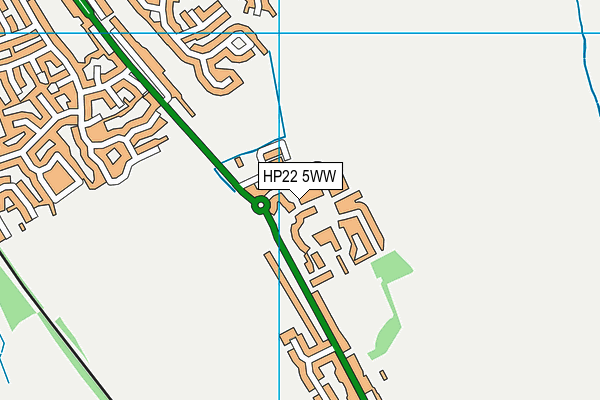 HP22 5WW map - OS VectorMap District (Ordnance Survey)