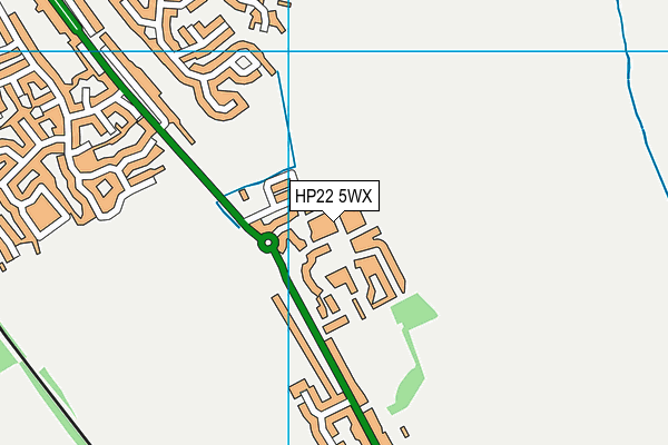 HP22 5WX map - OS VectorMap District (Ordnance Survey)