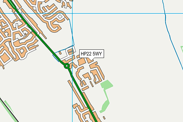 HP22 5WY map - OS VectorMap District (Ordnance Survey)