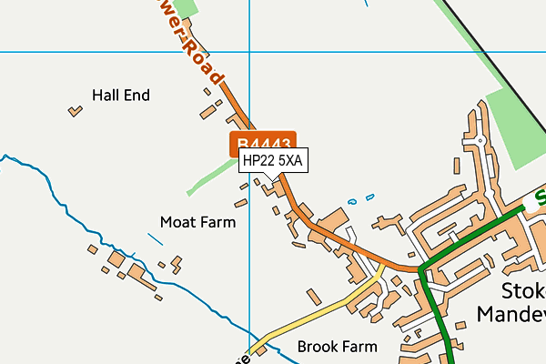 Stoke Mandeville Combined School map (HP22 5XA) - OS VectorMap District (Ordnance Survey)