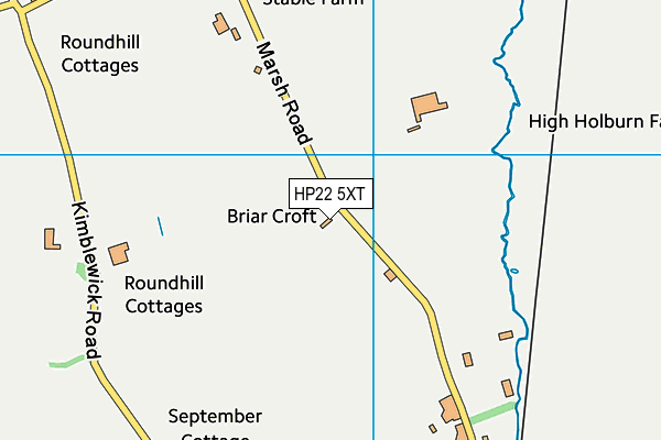 Kimble Cricket Club map (HP22 5XT) - OS VectorMap District (Ordnance Survey)