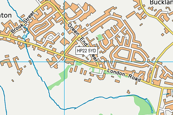 HP22 5YD map - OS VectorMap District (Ordnance Survey)