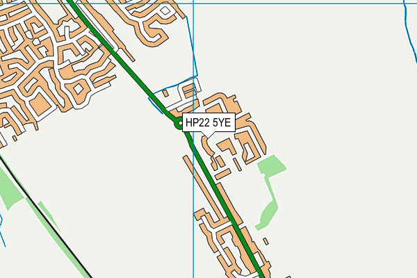 HP22 5YE map - OS VectorMap District (Ordnance Survey)