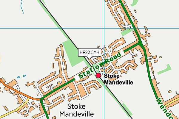 HP22 5YH map - OS VectorMap District (Ordnance Survey)