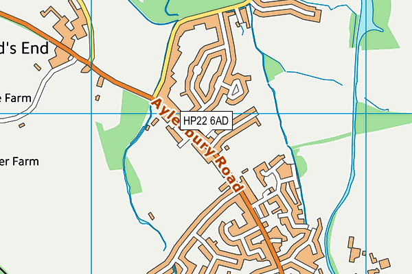 HP22 6AD map - OS VectorMap District (Ordnance Survey)