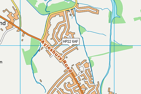 HP22 6AF map - OS VectorMap District (Ordnance Survey)
