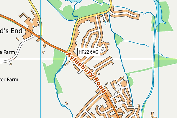 HP22 6AG map - OS VectorMap District (Ordnance Survey)