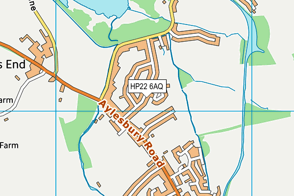 HP22 6AQ map - OS VectorMap District (Ordnance Survey)