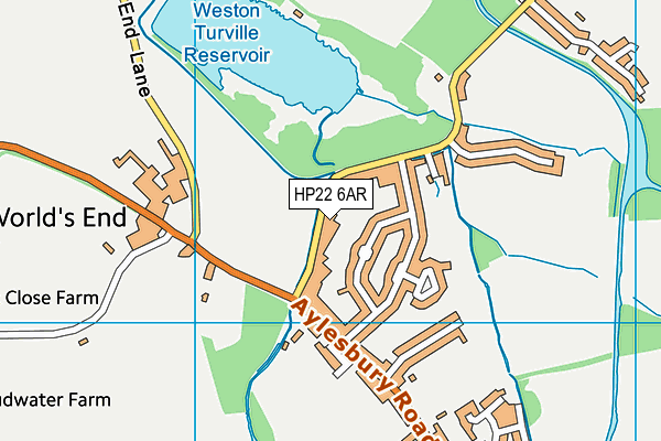 HP22 6AR map - OS VectorMap District (Ordnance Survey)