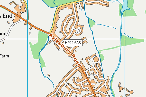 HP22 6AS map - OS VectorMap District (Ordnance Survey)