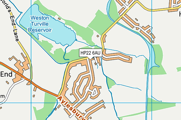 HP22 6AU map - OS VectorMap District (Ordnance Survey)