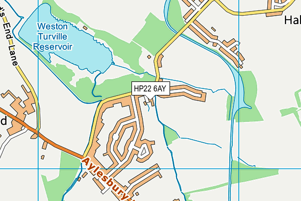 HP22 6AY map - OS VectorMap District (Ordnance Survey)