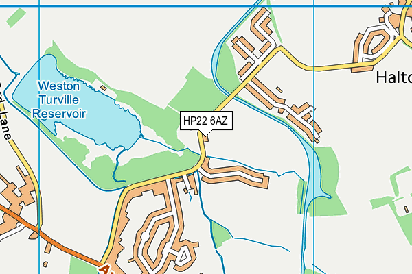 HP22 6AZ map - OS VectorMap District (Ordnance Survey)