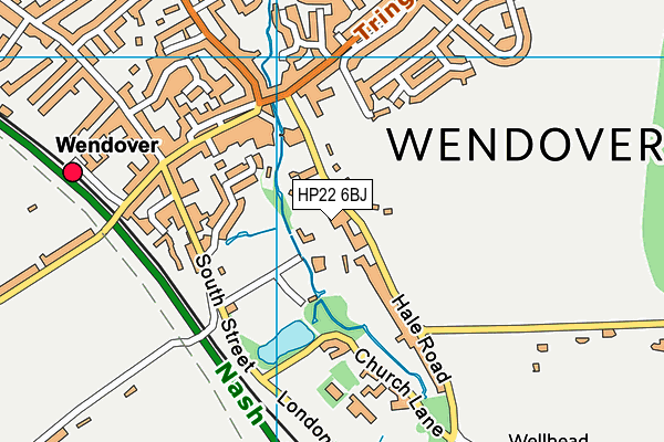 HP22 6BJ map - OS VectorMap District (Ordnance Survey)