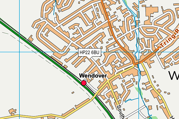 Wendover Tennis And Squash Club map (HP22 6BU) - OS VectorMap District (Ordnance Survey)
