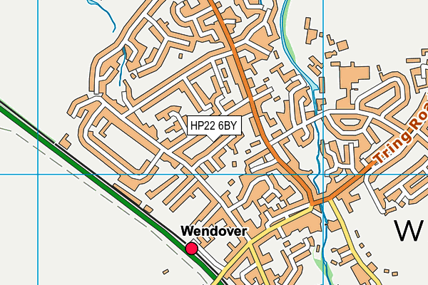 HP22 6BY map - OS VectorMap District (Ordnance Survey)