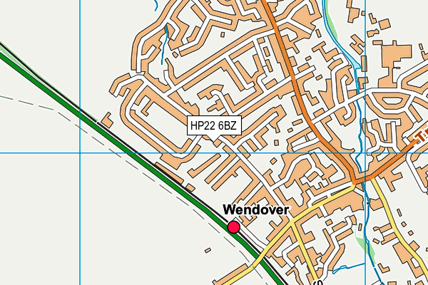 HP22 6BZ map - OS VectorMap District (Ordnance Survey)
