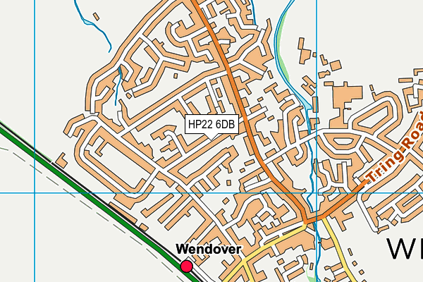 HP22 6DB map - OS VectorMap District (Ordnance Survey)