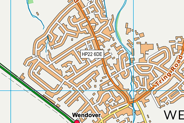 HP22 6DE map - OS VectorMap District (Ordnance Survey)