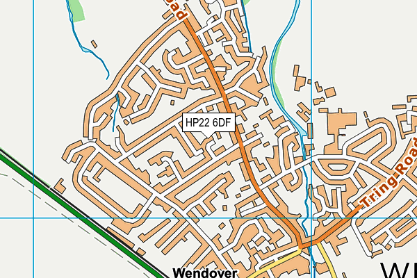 HP22 6DF map - OS VectorMap District (Ordnance Survey)