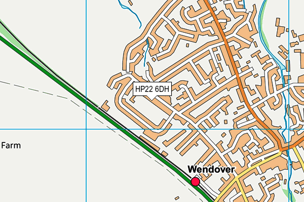HP22 6DH map - OS VectorMap District (Ordnance Survey)