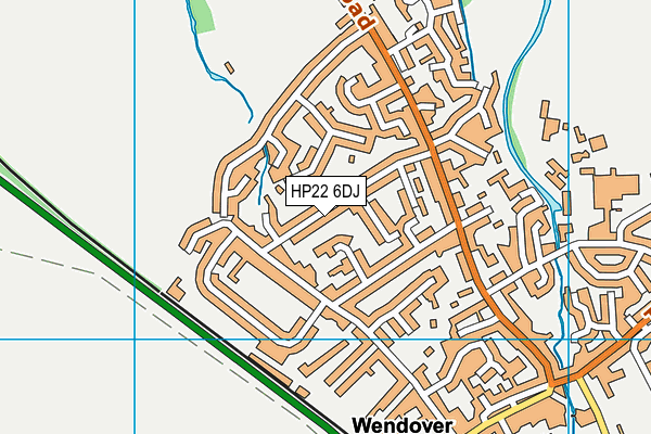 HP22 6DJ map - OS VectorMap District (Ordnance Survey)