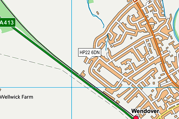 HP22 6DN map - OS VectorMap District (Ordnance Survey)