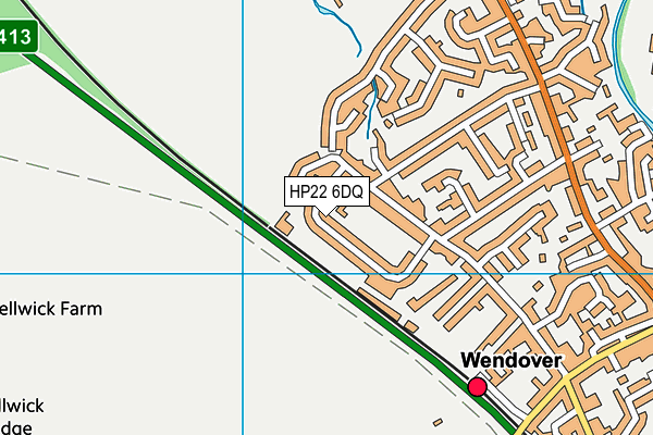HP22 6DQ map - OS VectorMap District (Ordnance Survey)